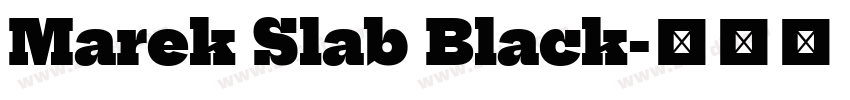 Marek Slab Black字体转换